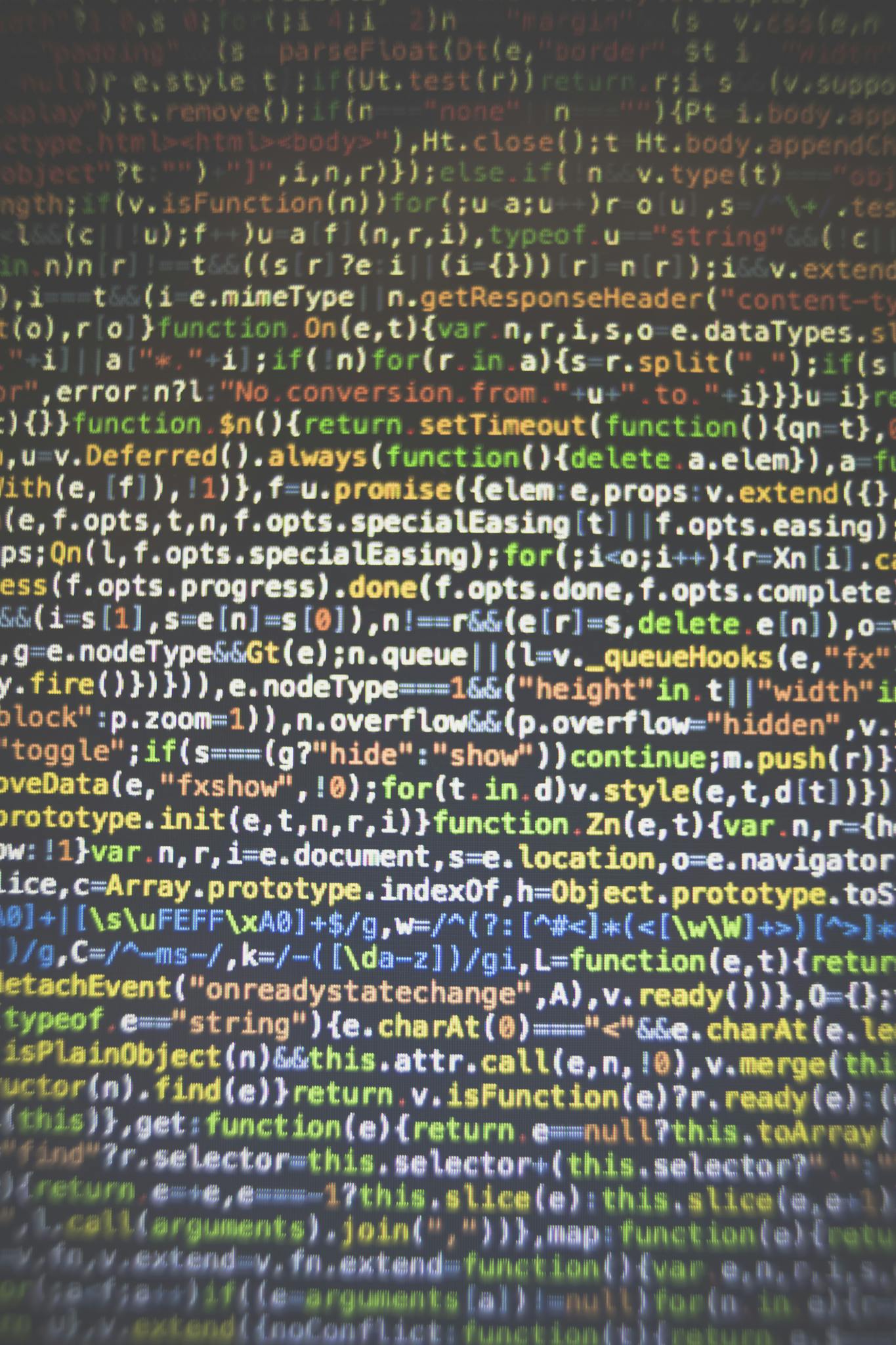 Vibrant Code Displayed On A Computer Screen